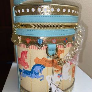 Beautiful 2022 D23 Disney Parks Loungefly Carousel Purse